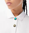 BUTTON COVER TURQUOISE