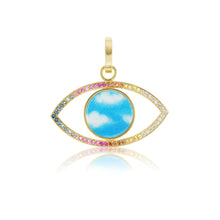  ART DREAMY RAINBOW CLOUDS EYE CHARM
