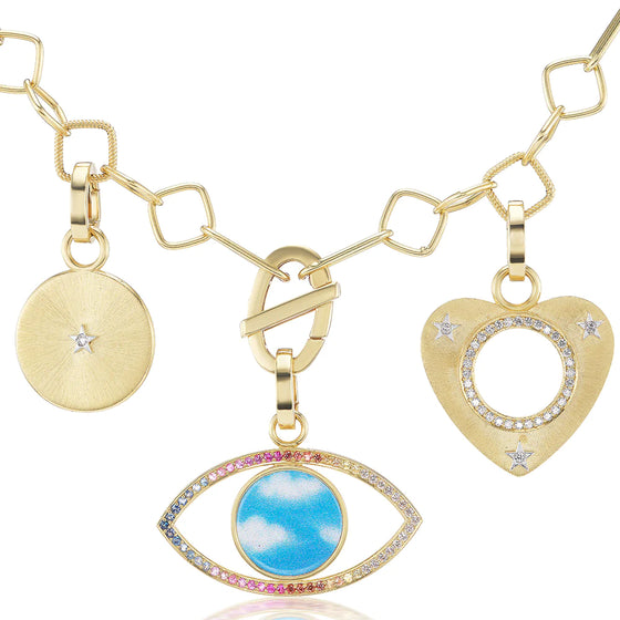 ORA GOLD DIAMOND HEART CHARM