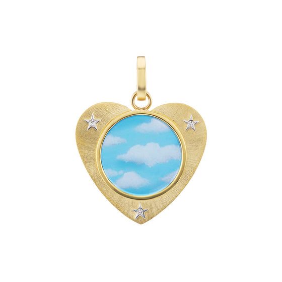 ART DREAMY CLOUDS BIG HEART CHARM