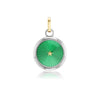 CARPE DIEM " FUTURE IS GREEN" Grey Titanium Charm with 18kt gold clasp