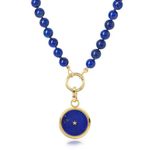  ANNA'S FAVORITE CARPE DIEM & LIVE DEEPLY CHARM WITH LAPIS LAZULI BEADES