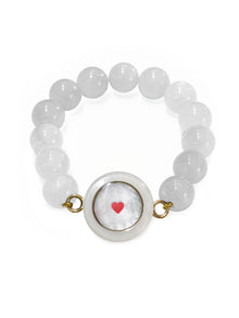  CARPE DIEM CERAMIC BRACELET WITH MOONSTONE BEADS