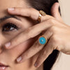 ORA RAINBOW AQUA MINI ADJUSTABLE RING