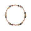 Multicolor Tourmaline Chain Link Necklace With Jumbo Size Beads