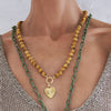 GOLDEN TIGER EYE BEADED NECKLACE