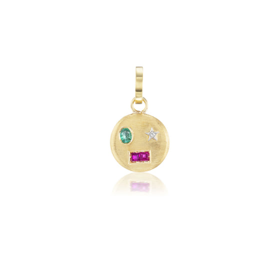 Ora Gold Smile Happy Face Charm