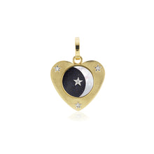  ORA MIDNIGHT MOON MINI HEART CHARM