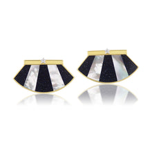  ORA MIDNIGHT IN VENICE FAN EARRINGS