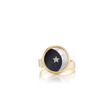  ORA MIDNIGHT MOON MINI ADJUSTABLE RING