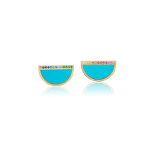  ORA RAINBOW AQUA HALF AN HOUR MINI EARRINGS