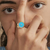 ORA RAINBOW AQUA MINI ADJUSTABLE RING