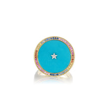  ORA RAINBOW AQUA CHEVALIER RING