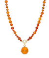 ANNA'S FAVORITE SUNSET CARPE DIEM CHARM WITH AMBER NECKLACE