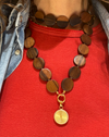 Wooden Disk Bead Necklace