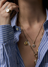 GOLD LUCIA TORCHON CHAIN NECKLACE 21"