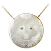 Art wild White Wolf Pendant