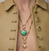CARPE DIEM " FUTURE IS GREEN" Grey Titanium Charm with 18kt gold clasp