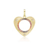ORA GOLD RAINBOW BIG HEART CHARM